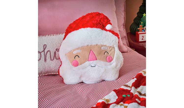 Argos Home Santa Face Cushion Soft Toy