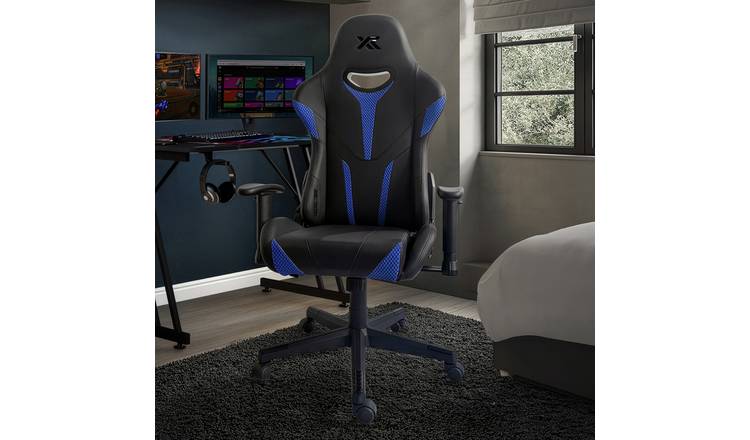 X Rocker Alpha Evo Esports Office Gaming Chair - Blue & Black