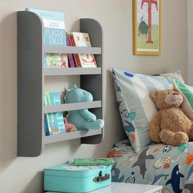 Habitat Kids Scandinavia Wall Mounted Mini Shelf - Grey 0