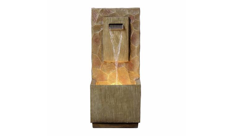 Teamson Home Spa-Style Outdoor Waterfall Fountain with LED Lights