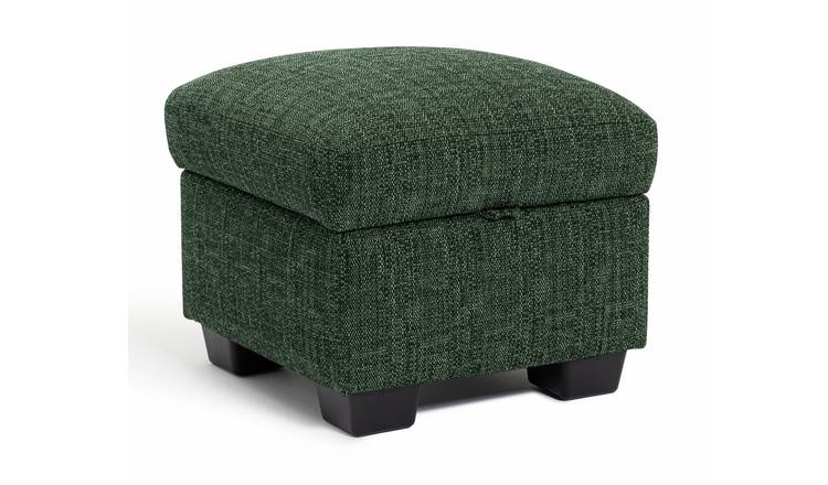 Argos Home Lisbon Fabric Storage Footstool - Green