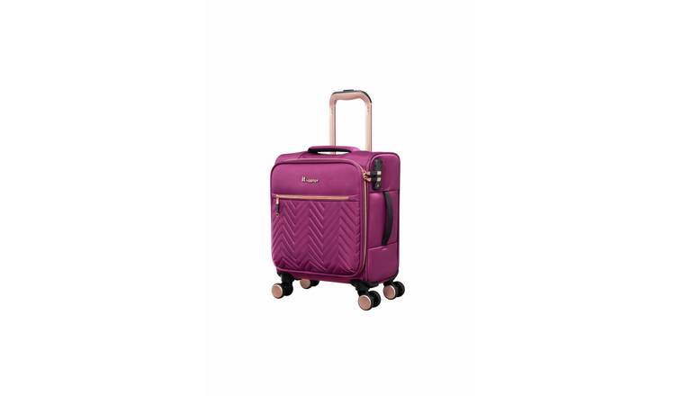 IT Luggage Bewitching 8 Wheel Soft Underseat Suitcase - Purple