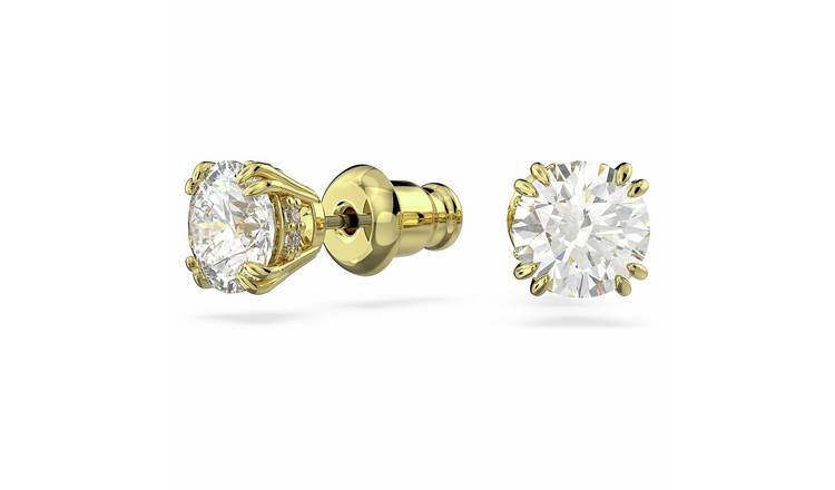 Swarovski Stilla Gold Tone Plated Stud Earrings