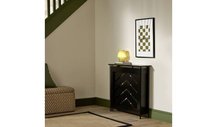 Habitat Chevron Mini Radiator Cover - Black