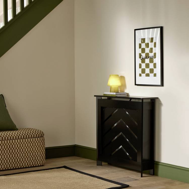 Habitat Chevron Mini Radiator Cover - Black 0