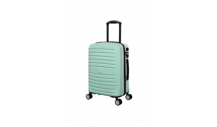 IT Luggage Eco Protect Expandable 8 Wheel Hard Cabin Suitcase - Mint