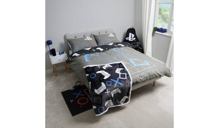 Sony PlayStation Kids Gamers Core Grey Bedding Set - Double