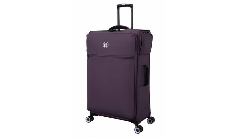 IT Luggage Simultaneous Expandable 8 Wheel Soft Large Suitcase - Plum