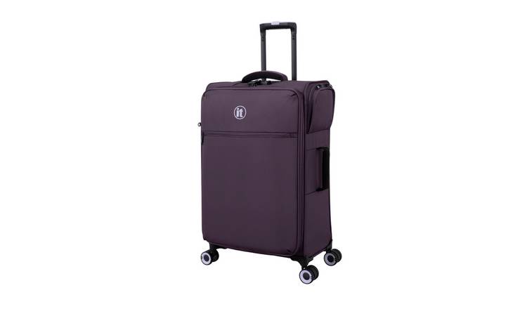 IT Luggage Simultaneous Expandable 8 Wheel Soft Medium Suitcase - Plum