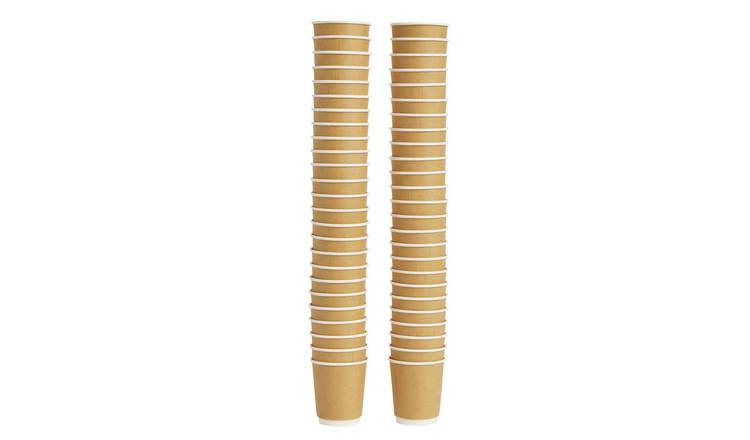 Mad Party Double Walled Kraft Paper Cups - Pack of 50