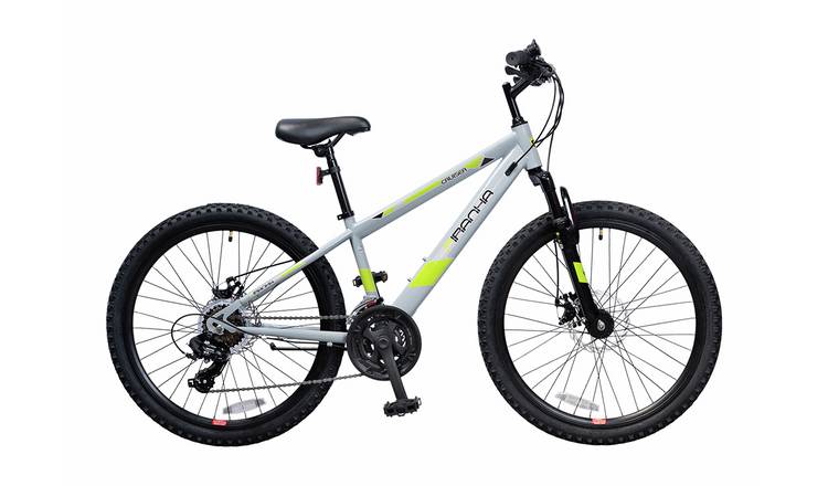 Piranha Cruiser 24Inch Wheel Size Boys Mountain Bike - Grey & Lime