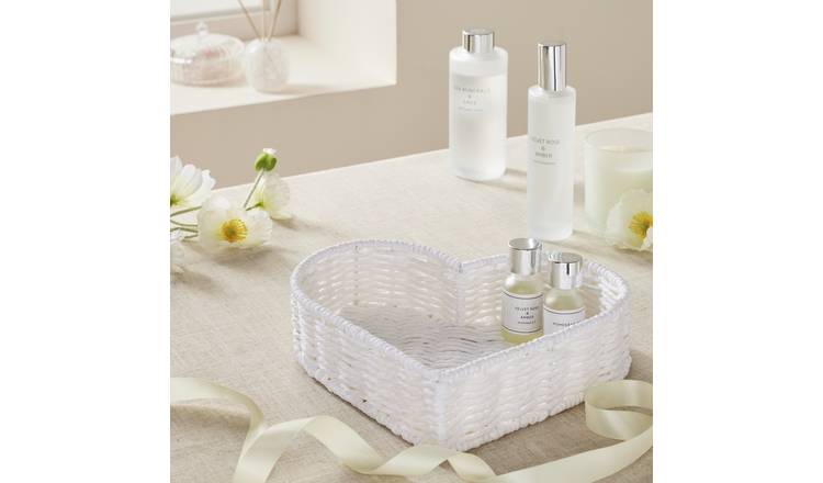 Argos Home Heart White Gift Basket