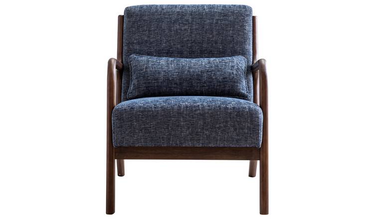 Buy Kyoto Leah Fabric Armchair - Navy | Armchairs and chairs | Argos