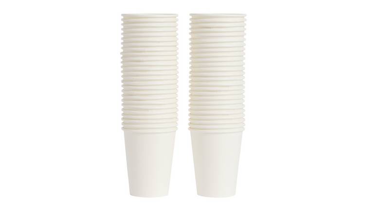 Mad Party White Paper Cups - Pack of 50
