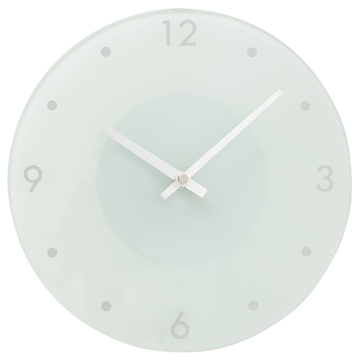 Argos Home Glass Wall Clock - White
