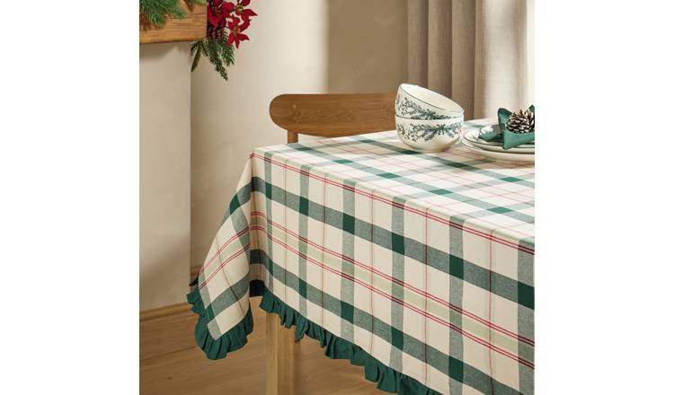 Argos Home Gingham Wipe clean Table Cloth - Green