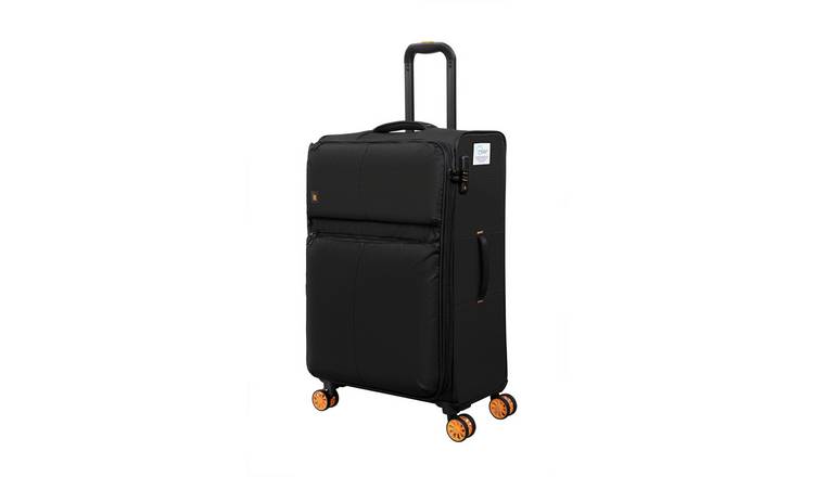 IT Luggage Lykke Expandable 8 Wheel Soft Medium Suitcase - Black