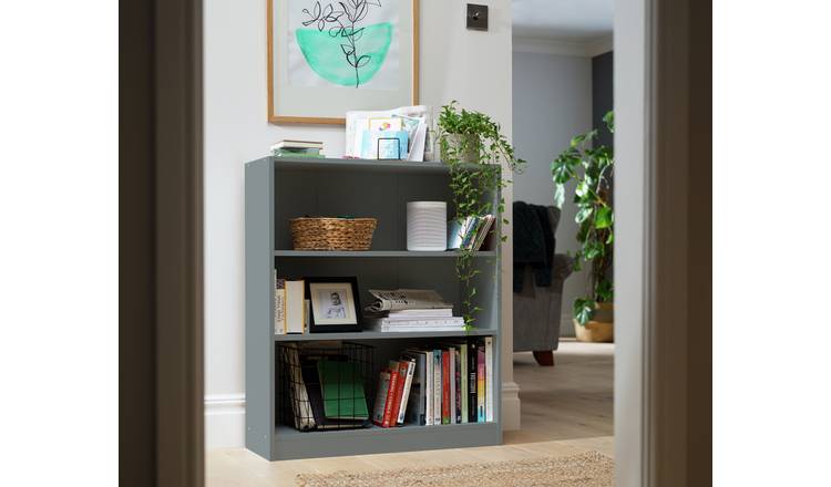 Argos store grey bookshelf