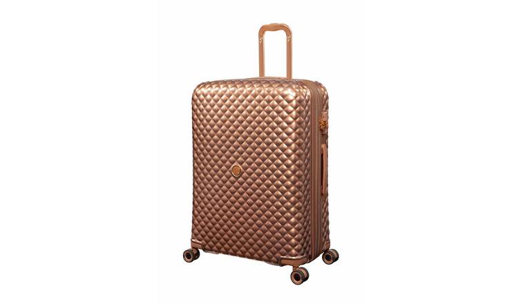 IT Luggage Glitzy Expandable 8 Wheel Hard Large Suitcase - Copper