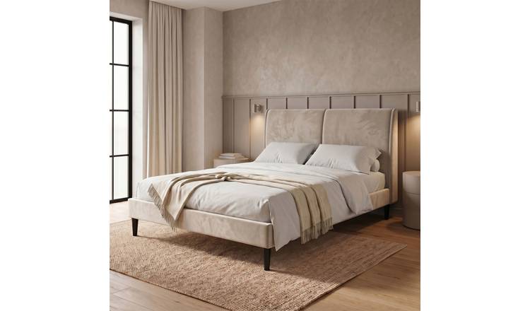 Habitat Payton Pillowback Double Bed Frame- Natural