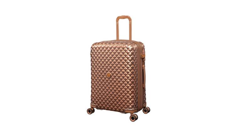 IT Luggage Glitzy Expandable 8 Wheel Hard Medium Suitcase - Copper