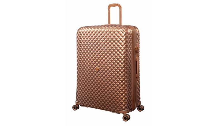 IT Luggage Glitzy Expandable 8 Wheel Hard Extra Large Suitcase - Copper