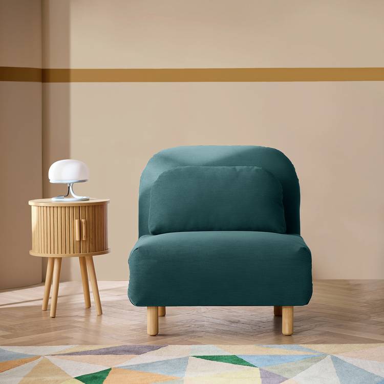 Habitat Benji Single Compact Fabric Chairbed -  Blue 0