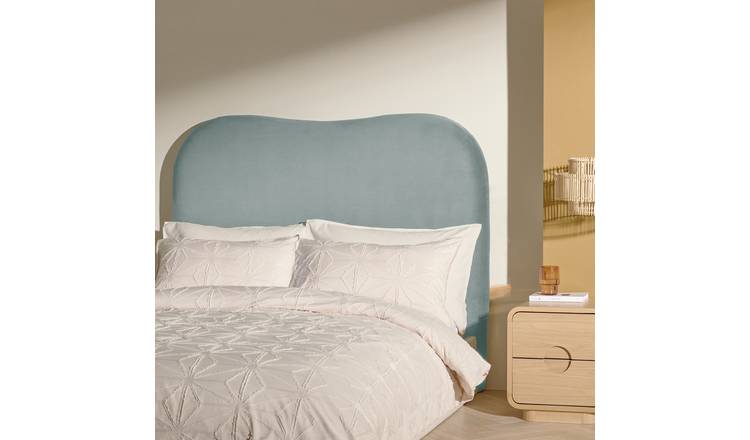 Habitat Mali Velvet Kingsize Headboard - Blue