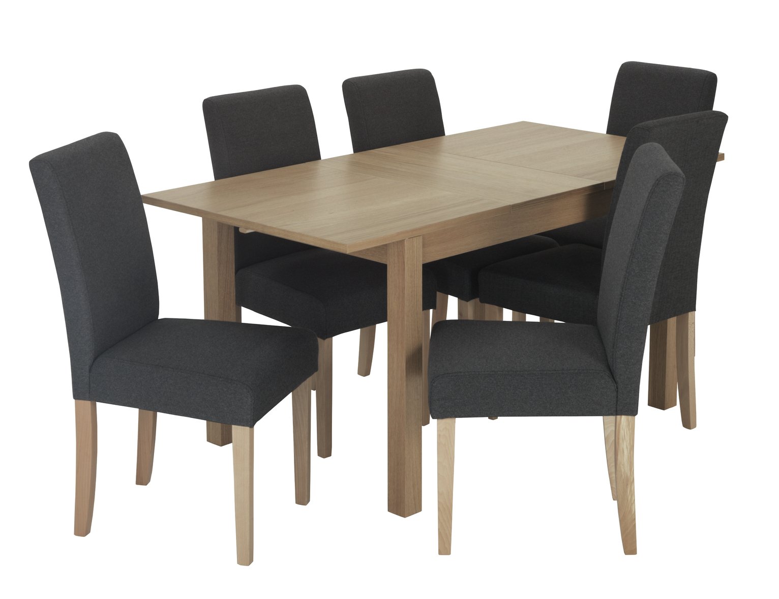 Argos Home Clifton Extending Table & 6 Tweed Chair -Charcoal Review