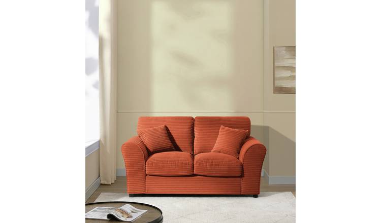 Argos Home Harry Cord 2 Seater Sofa - Rust