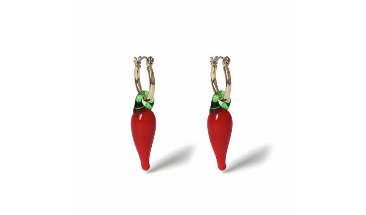 Freedom Chilli Drop Hoop Earrings