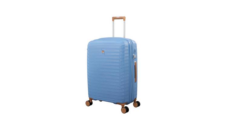IT Luggage Continuous Expandable 8 Wheel Hard Medium Suitcase - Blue