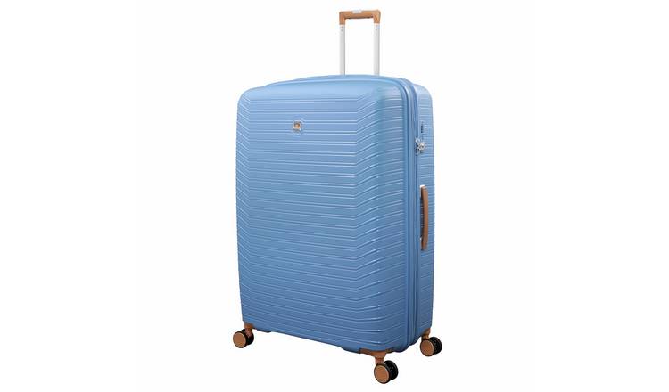 IT Luggage Continuous Expandable 8 Wheel Hard Extra Large Suitcase - Blue