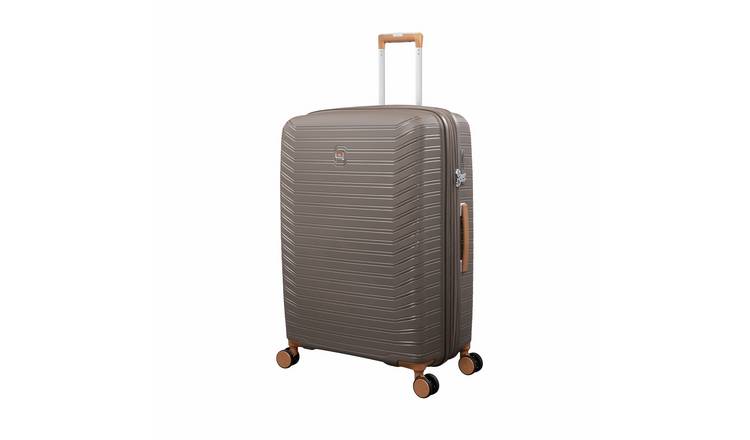 IT Luggage Continuous Expandable 8 Wheel Hard Large Suitcase - Coffee