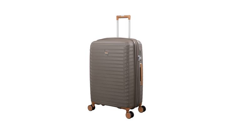 IT Luggage Continuous Expandable 8 Wheel Hard Medium Suitcase - Coffee