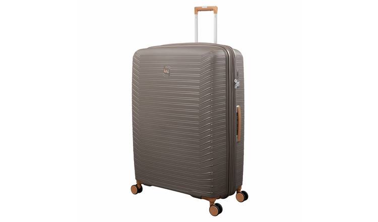 IT Luggage Continuous Expandable 8 Wheel Hard Extra Large Suitcase - Coffee
