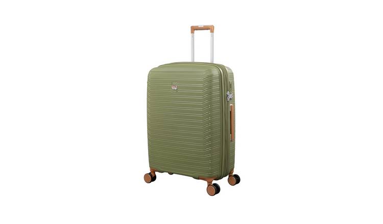 IT Luggage Continuous Expandable 8 Wheel Hard Medium Suitcase - Olive