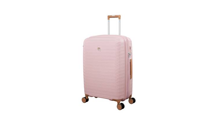 IT Luggage Continuous Expandable 8 Wheel Hard Medium Suitcase - Peach