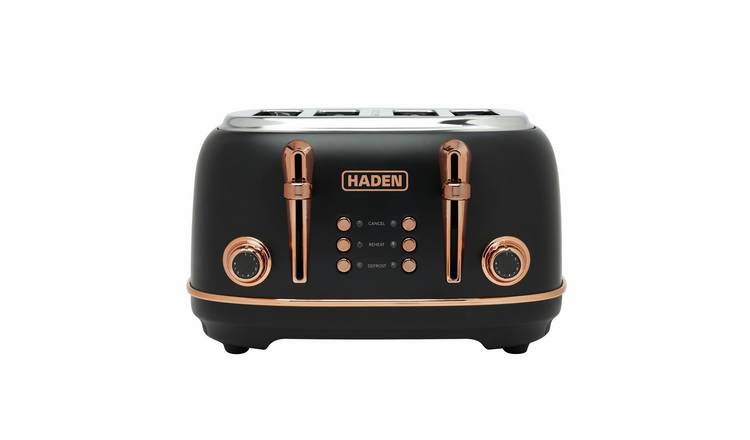Haden 205377 Heritage 4 Slice Toaster - Black & Copper