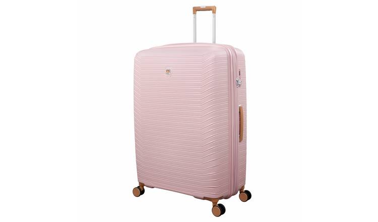 IT Luggage Continuous Expandable 8 Wheel Hard Extra Large Suitcase - Peach