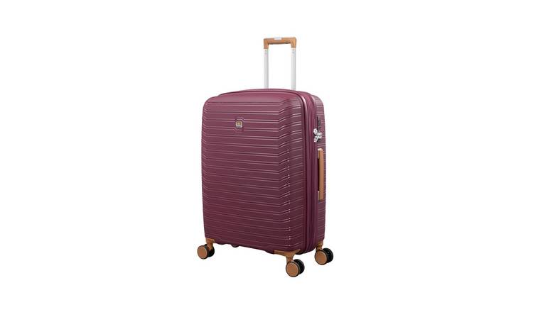 IT Luggage Continuous Expandable 8 Wheel Hard Medium Suitcase - Wine