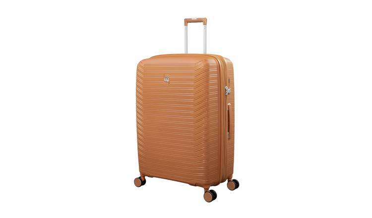 IT Luggage Continuous Expandable 8 Wheel Hard Large Suitcase - Pumpkin