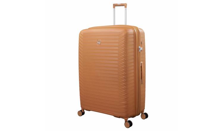 IT Luggage Continuous Expandable 8 Wheel Hard Extra Large Suitcase - Pumpkin