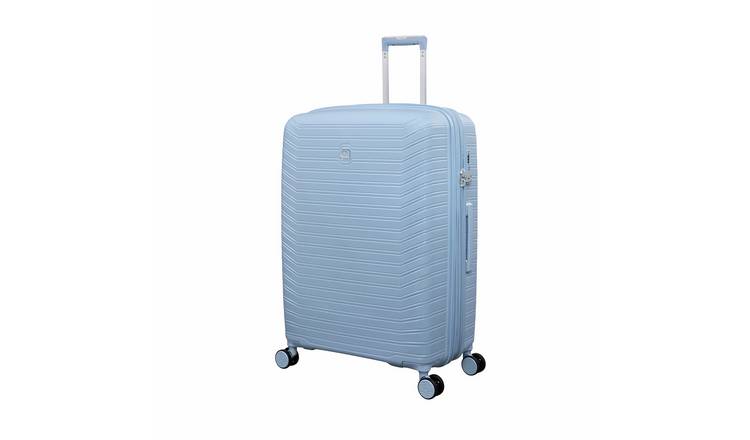 IT Luggage Continuous Expandable 8 Wheel Hard Large Suitcase - Light Blue