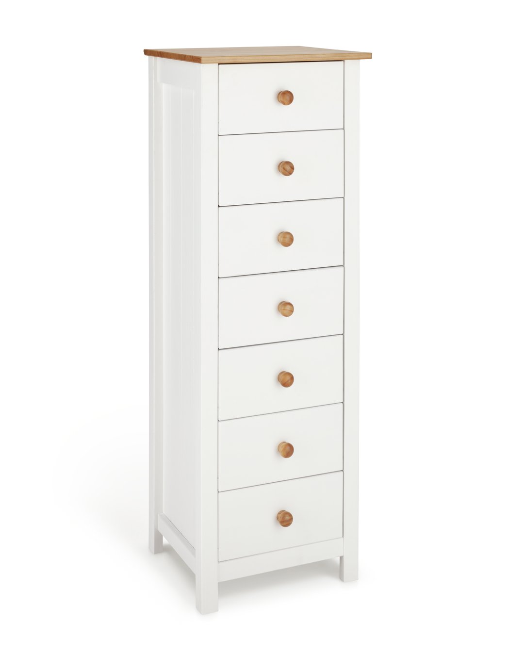 Argos Home Scandinavia 7 Drawer Tallboy - Two Tone