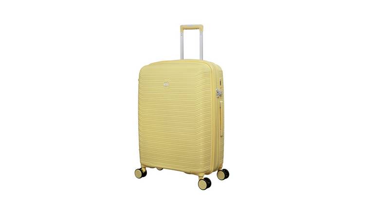 IT Luggage Continuous Expandable 8 Wheel Hard Medium Suitcase - Yellow