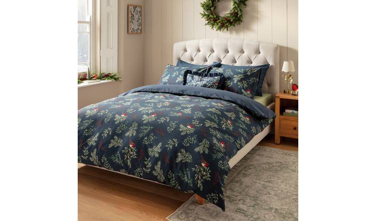 Argos Home Country Robin Navy Bedding Set - King size