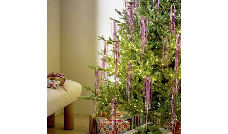 Argos Home Angel Hair Pink Christmas Tinsel