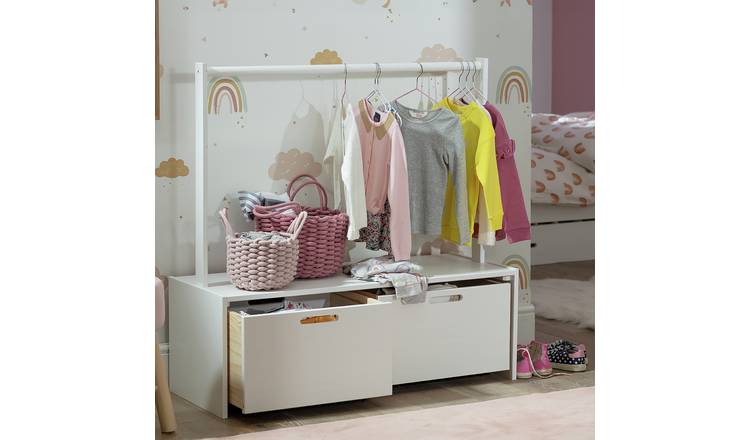 Habitat Kids Rico Rail with Storage Unit - White