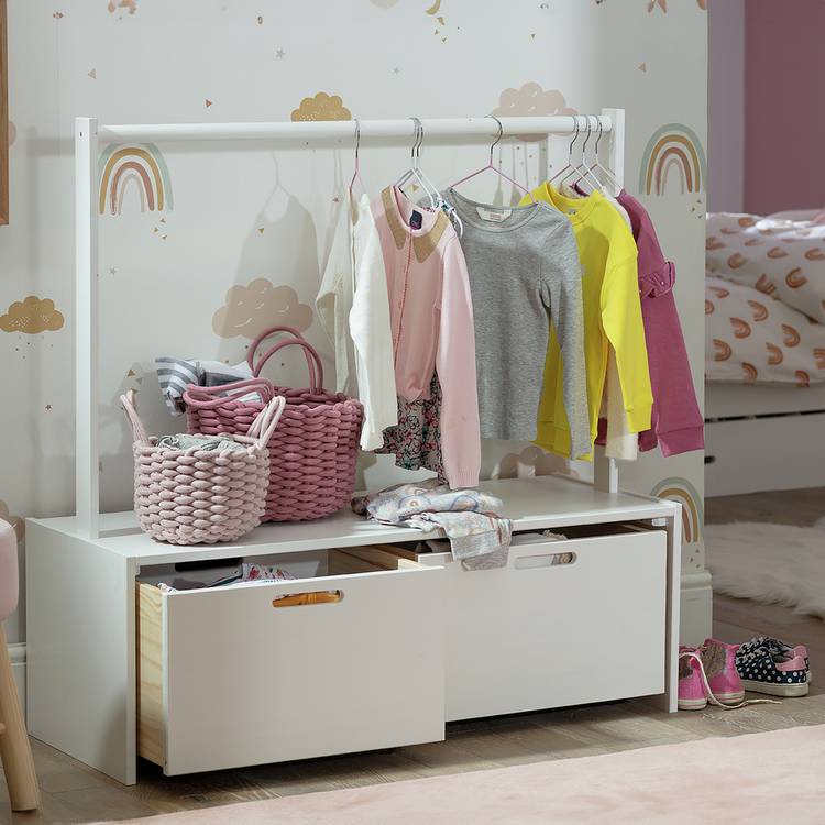 Habitat Kids Rico Rail with Storage Unit - White 0